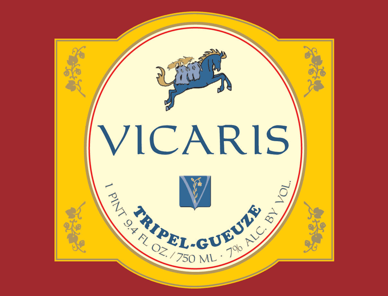 Vicaris Tripel-Gueuze label