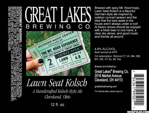 Great Lakes Lawn Seat Kolsch label