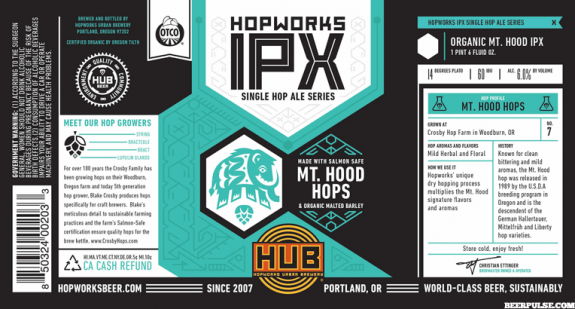 Hopworks (HUB) IPX Single Hop Mt. Hood Ale