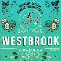 Westbrook 4th Anniversary Chocolate Coconut Almond Imperial Stout label BeerPulse