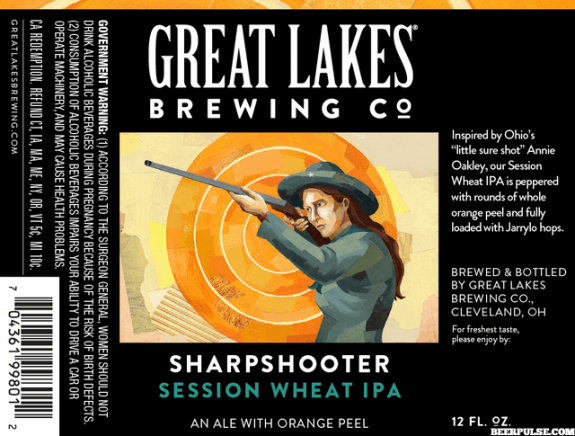 Great Lakes Sharpshooter Session Wheat IPA label BeerPulse