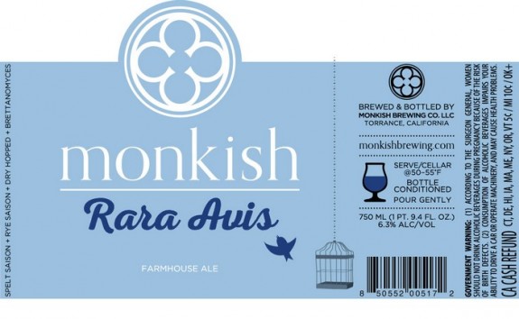 Monkish Rara Avis label BeerPulse