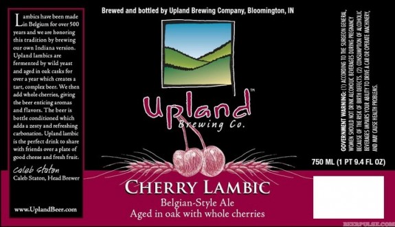 Upland Cherry Lambic label BeerPulse
