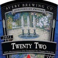 Avery Twenty Two Dry-Hopped Wild Ale label BeerPulse