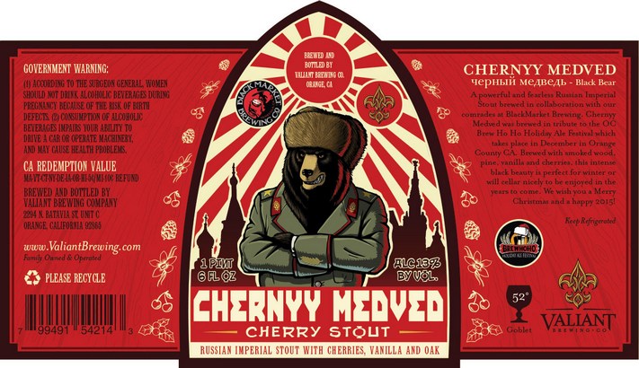 Valiant Chernyy Medved label Liquorscan