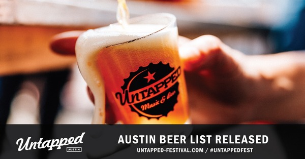 Untapped Austin Fest Beer List