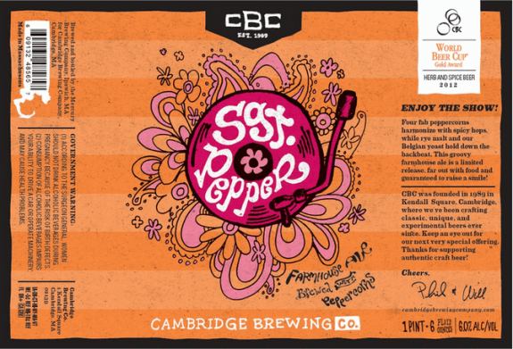 Cambridge Sgt Pepper Farmhouse Ale label BeerPulse