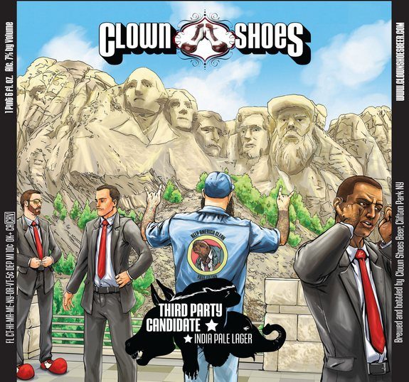 Clown Shoes Third Party Candidate label BeerPulse