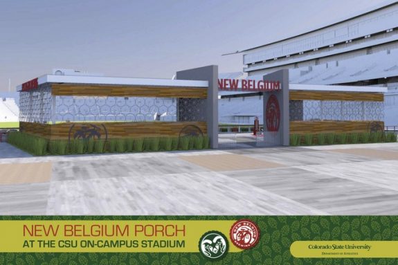 New Belgium Porch at CSU on-campus stadium