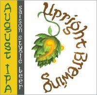 upright august ipa label