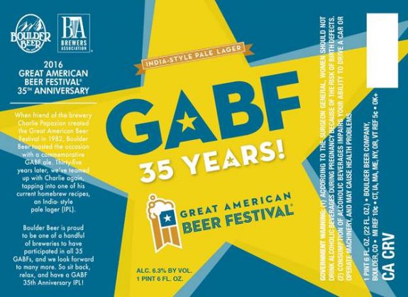 Boulder Beer GABF 35 Years label BeerPulse
