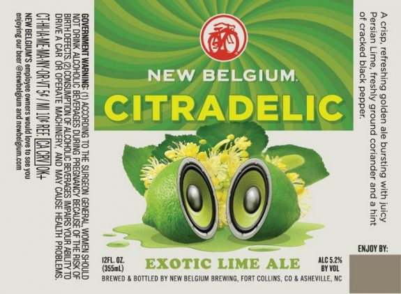 New Belgium Citradelic Exotic Lime Ale label BeerPulse.jpg