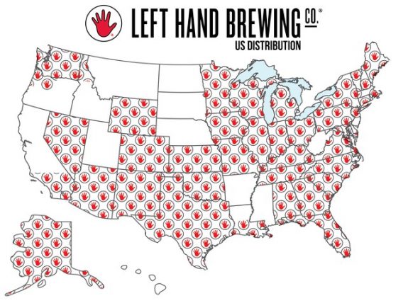 left hand brewing us distribution map for website-jan2017