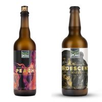 Upland Peach Iridescent bottles