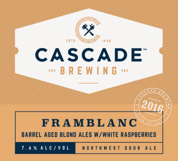 Cascade Framblanc 2016 label BeerPulse