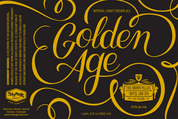 Strange Beer Co Brown Palace Golden Age label BeerPulse