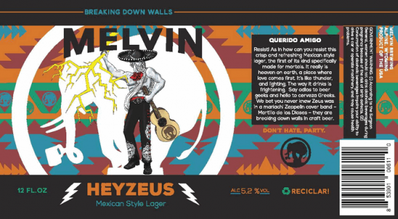Melvin Brewing Heyzeus label BeerPulse