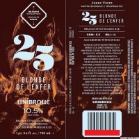 Unibroue 25 Blonde de L'enfer label BeerPulse