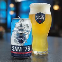 Sam '76 can and glass BeerPulse